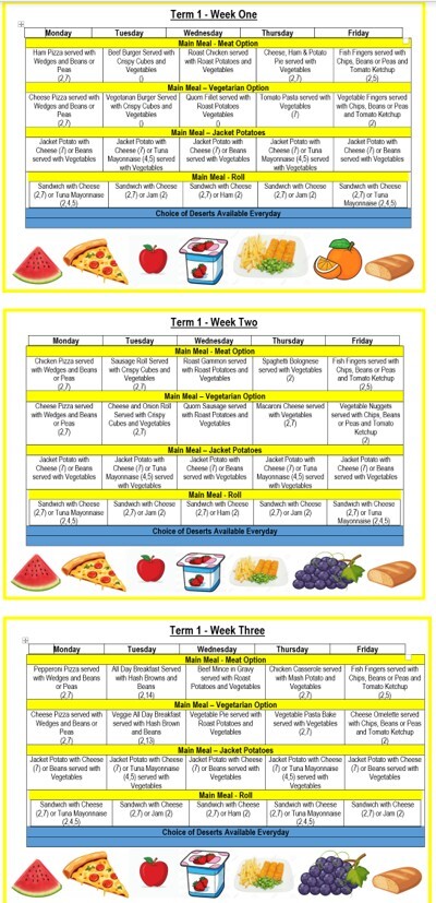 September 2026 Menu